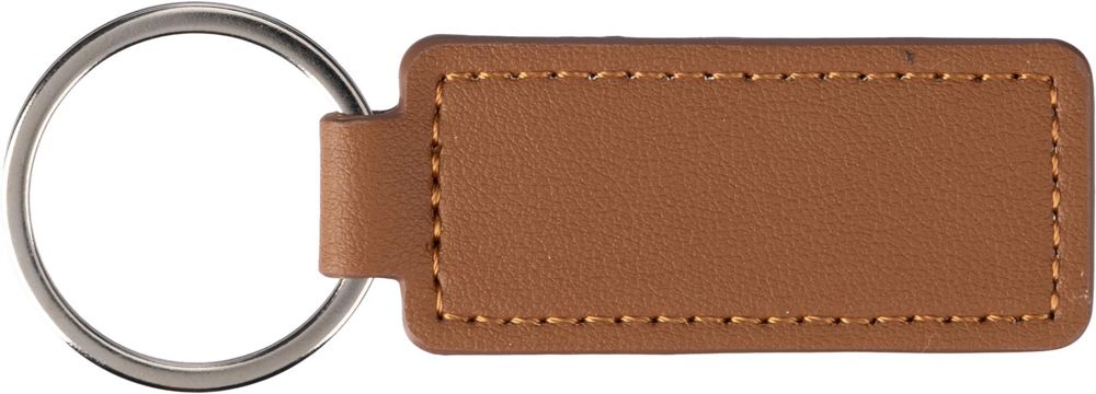 Apple leather and PU keychain Sabrina - brown