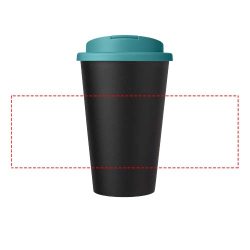 Americano® Eco 350 ml recycled tumbler with spill-proof lid