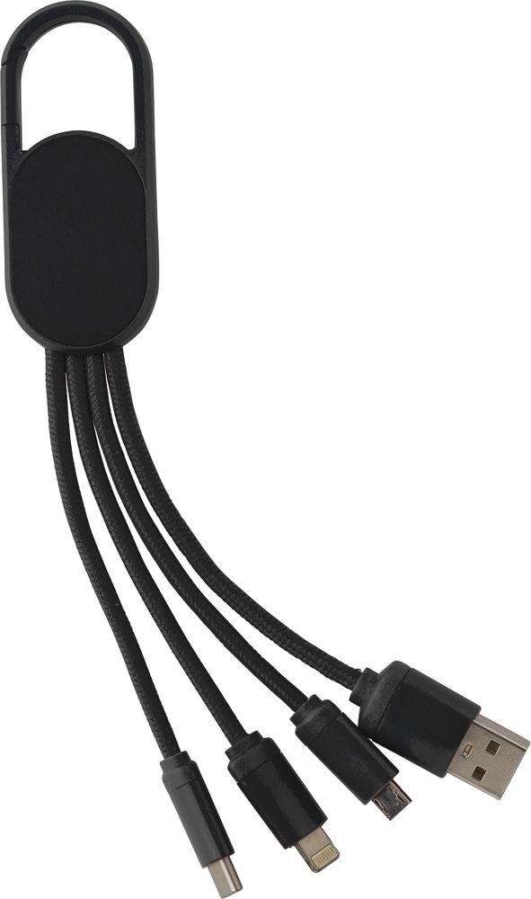 4-in-1 Charging cable set Idris - Black