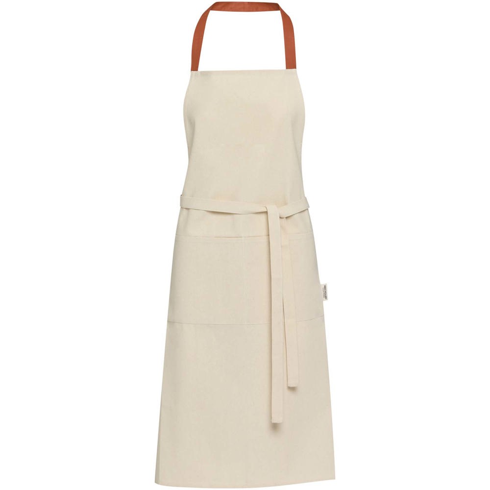 Nia 200 g/m² recycled cotton apron - Brick