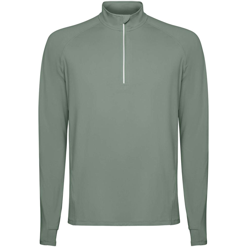 Estambul long sleeve men's half zip sweatshirt - Laurel green