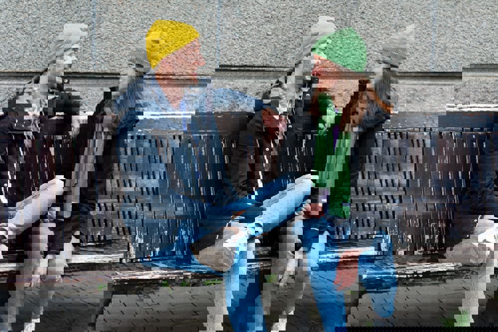 Coarsely knitted fisher hat