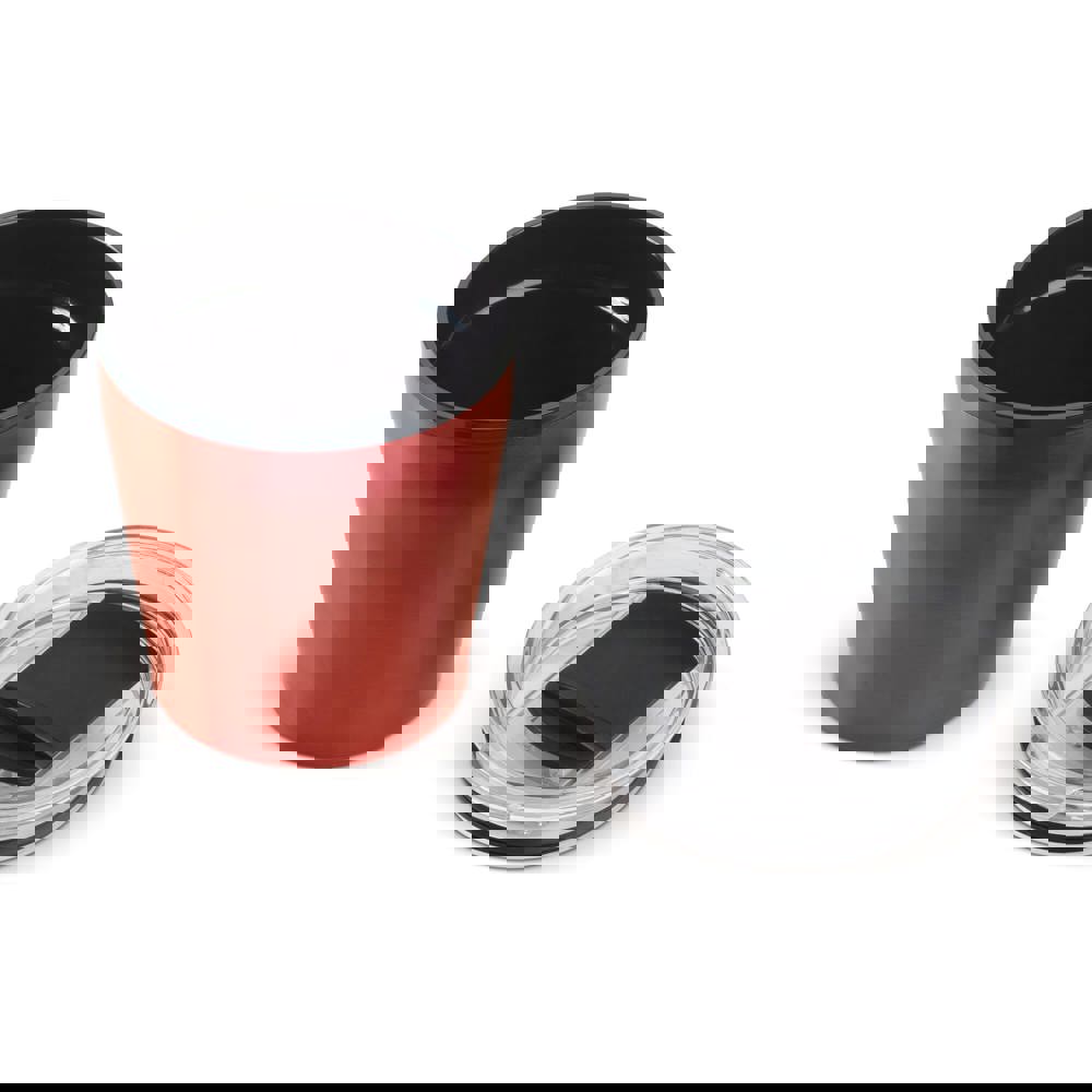 Double walled coffee mug metallic 180ml