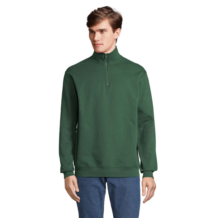 CONRAD - CONRAD Sweat Zip Collar - Bottle Green