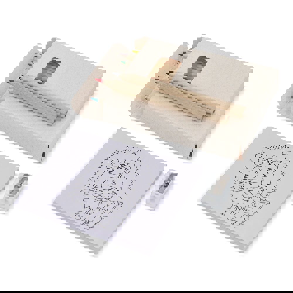 8 piece colouring set in recycled milkcarton box