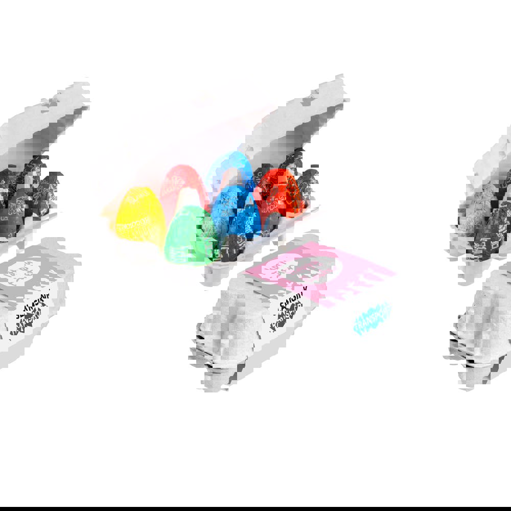 Eierdoosje met 6 Tony Chocolonely paaseitjes