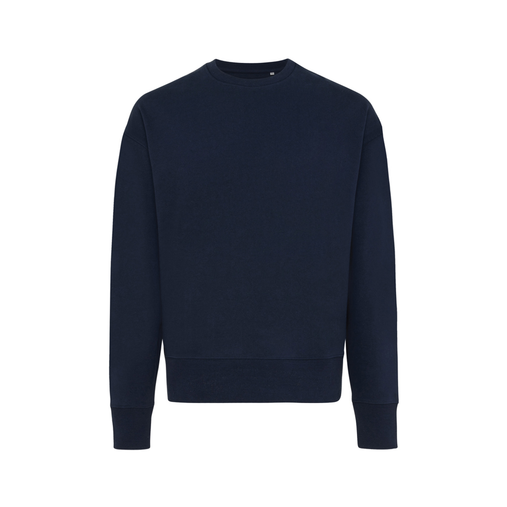 IQONIQ Kruger relaxed recycled cotton crew neck - navy (± PMS 19-3923TCX)