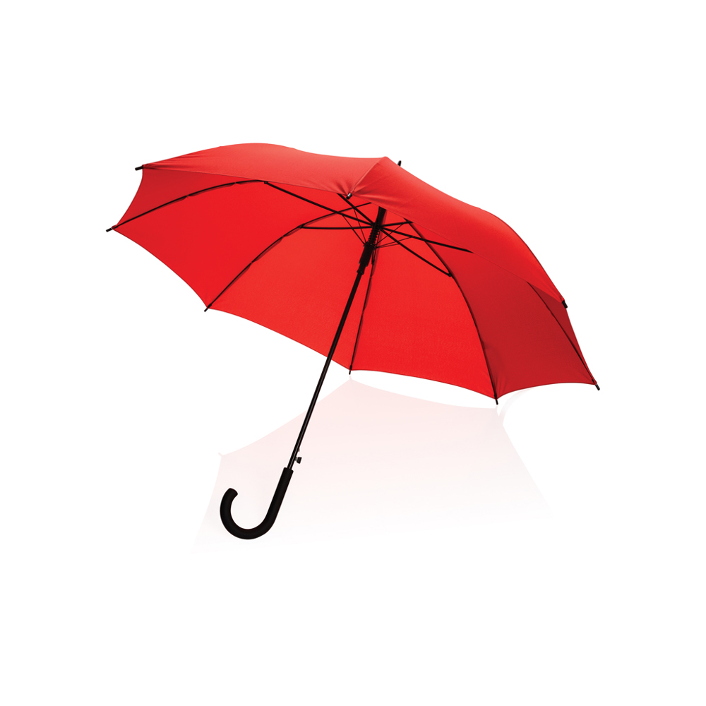 23" Impact AWARE™ RPET 190T standard auto open umbrella - red (± PMS 032)
