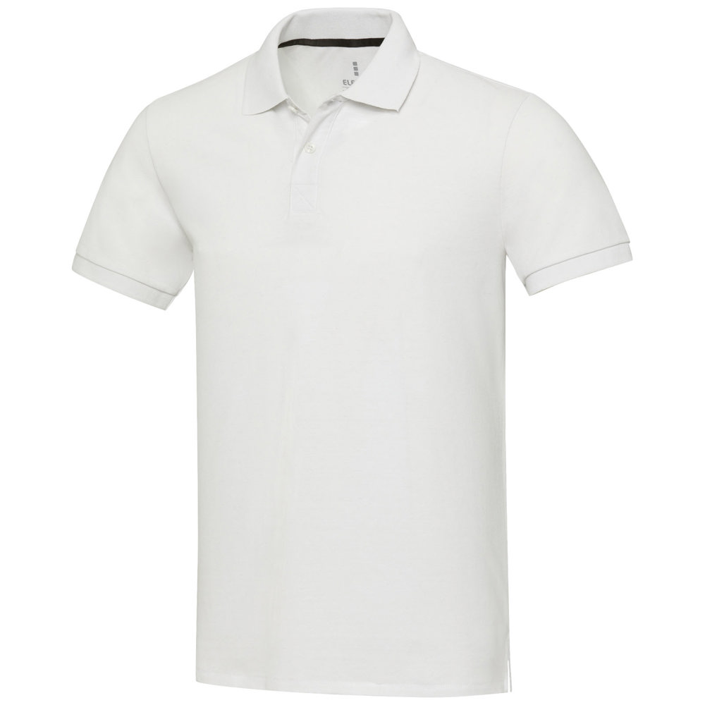 Emerald short sleeve unisex Aware™ recycled polo - white