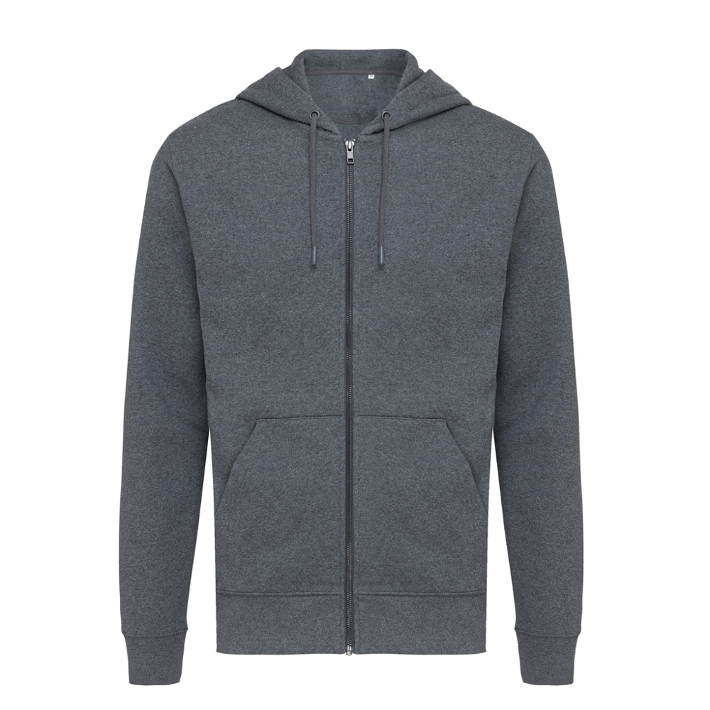 IQONIQ Abisko recycled cotton zip through hoodie - heather anthracite (± PMS heather anthracite)