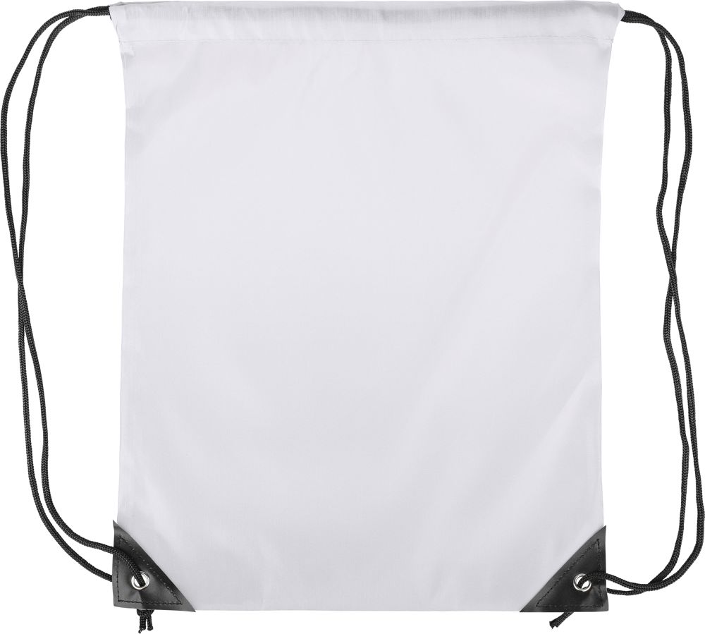 Polyester (210D) drawstring backpack Stef - White