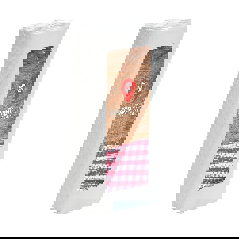 Zakdoekjes in folie met etiket