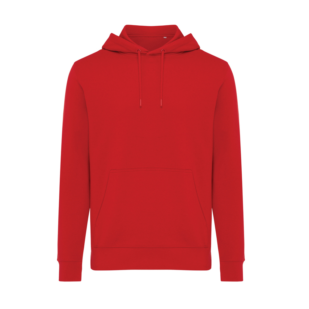 IQONIQ Rila lightweight recycled cotton hoodie - red (± PMS 19-1757 TCX)