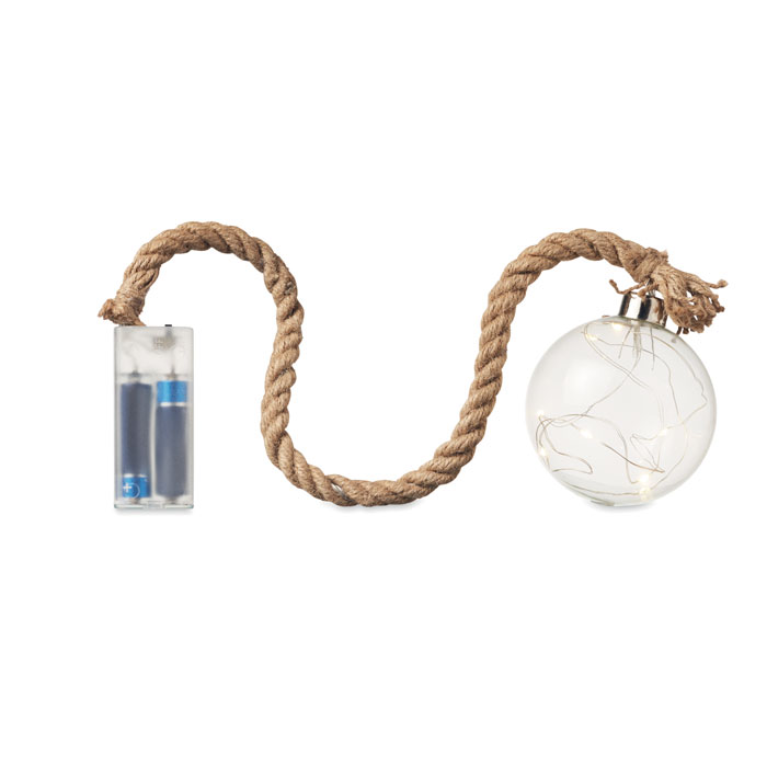 BAUBLI - Glazen kerstbal LED-lampje