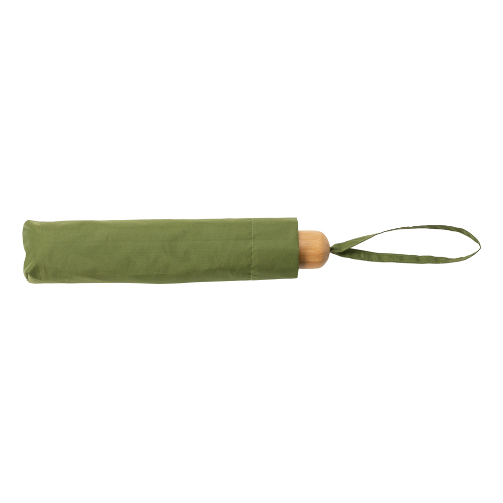 20.5" Impact AWARE™ RPET 190T Pongee bamboo mini umbrella