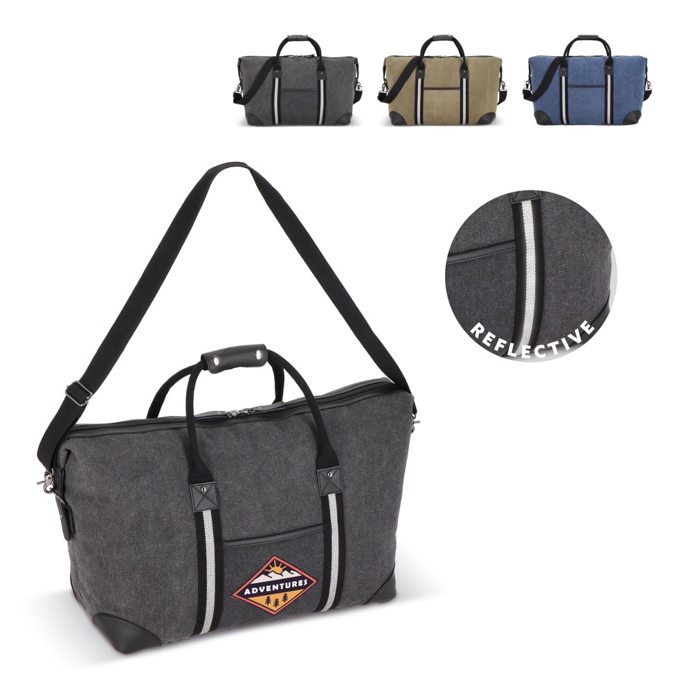 Gerecycled katoenen canvas weekendtas Harper