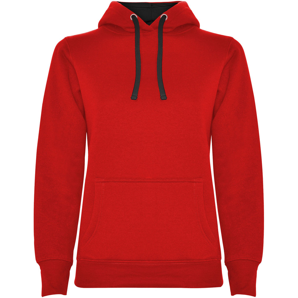 Urban Kapuzenpullover für Damen - rot, schwarz