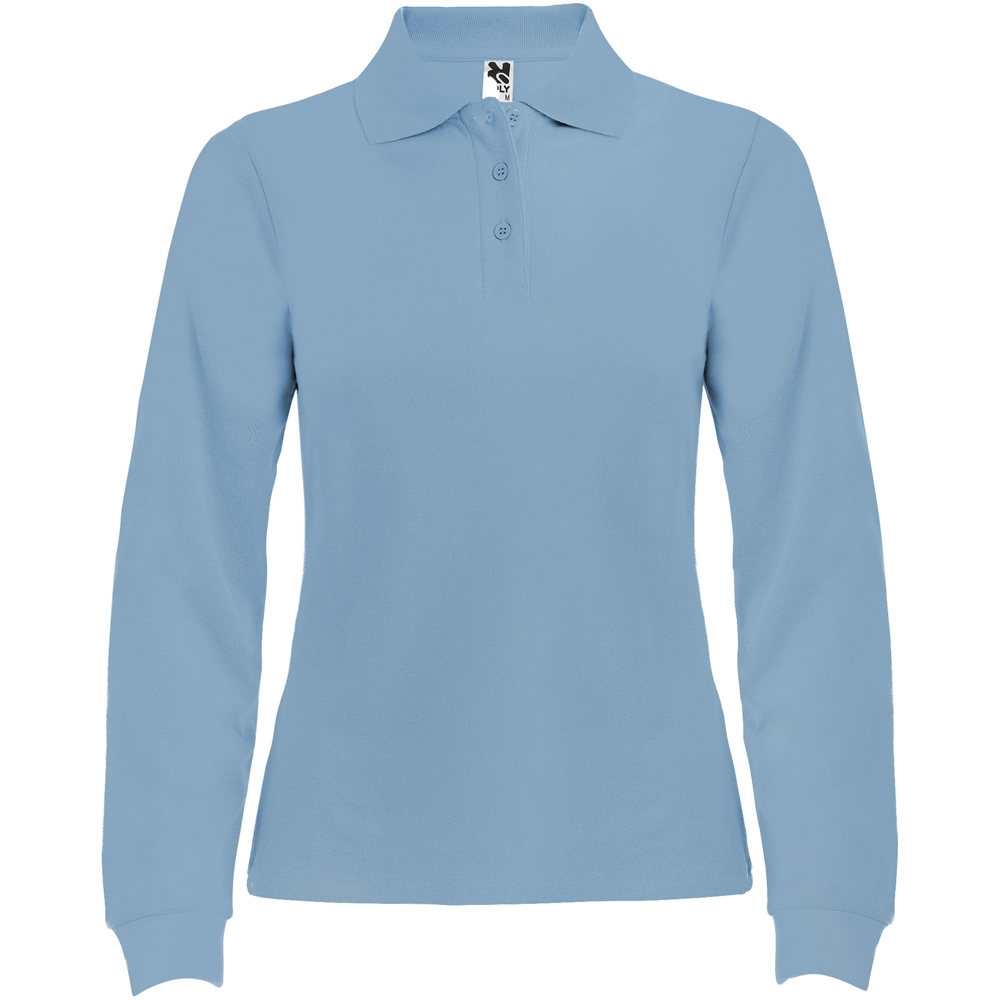 Estrella long sleeve women's polo - Sky blue