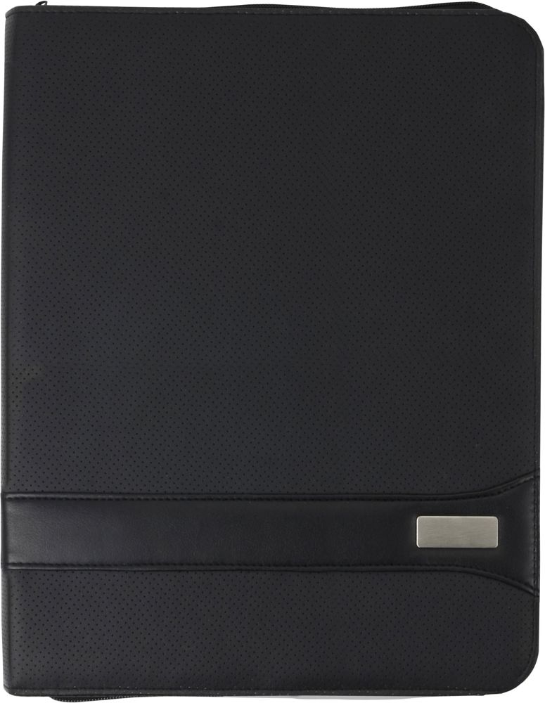 A4 PVC Zipped folder. Byron - Black