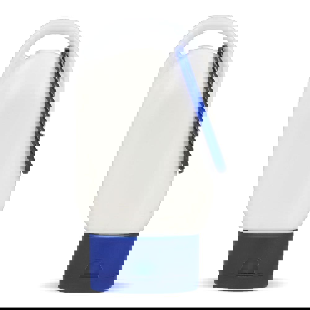 Sonnenschutzlotion mit Karabiner SPF30 aus recyceltem Material - blau