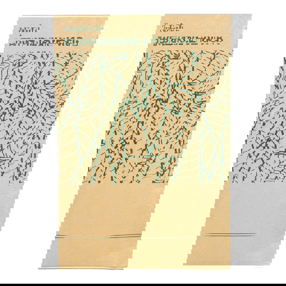 Biodegradable rain poncho