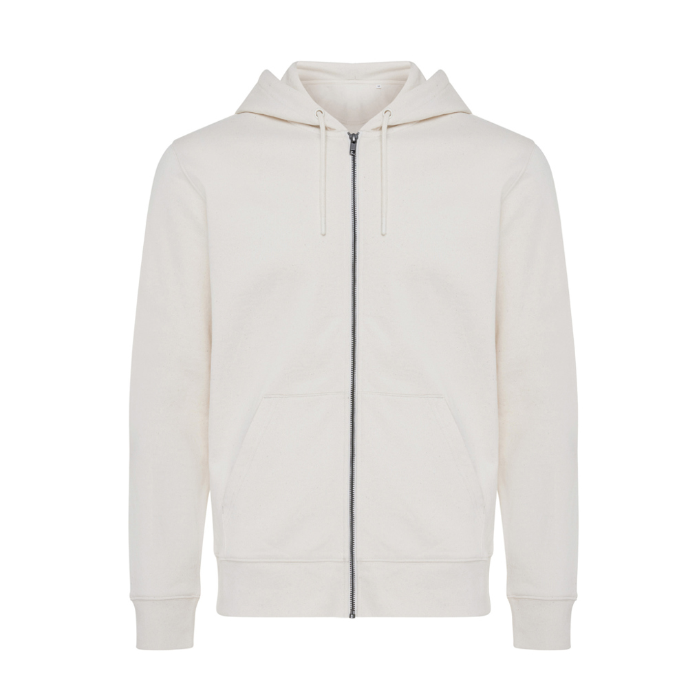 IQONIQ Abisko recycled cotton zip through hoodie - natural raw (± PMS natural raw undyed)