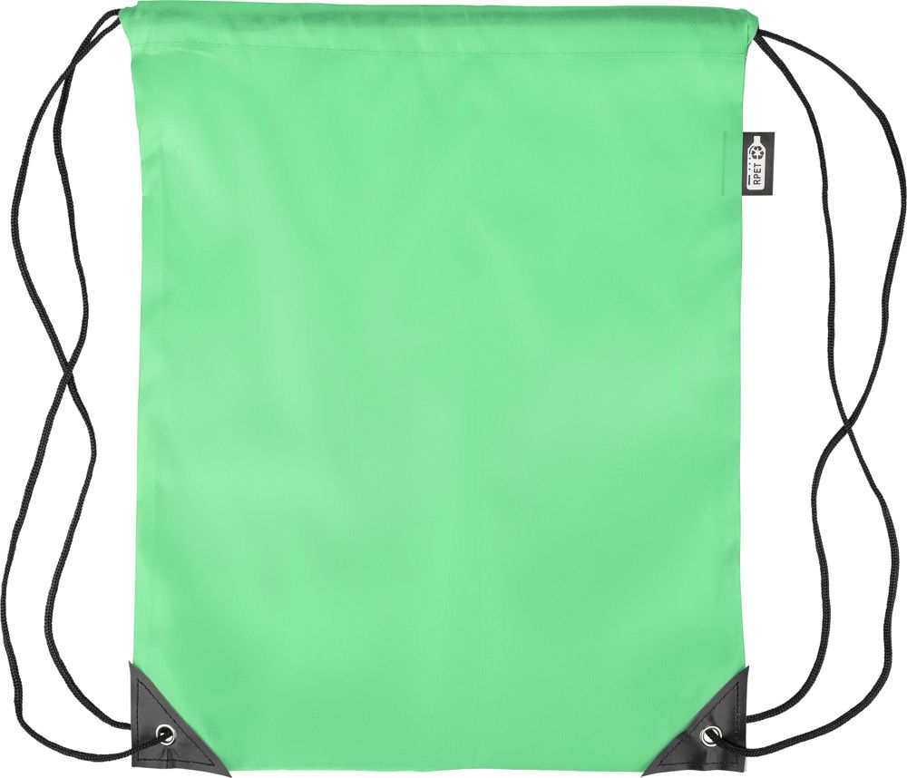 Recycled rPET polyester (210D) drawstring backpack Enrique - Light Green