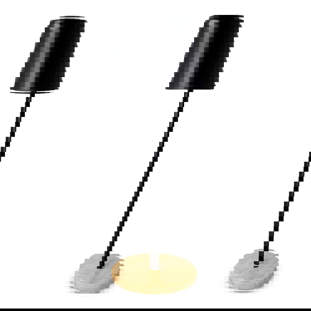 Solis Dimmable Table lamp with bamboo base - Black