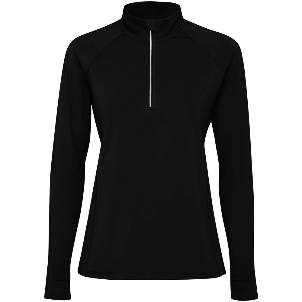 Estambul long sleeve women's half zip sweatshirt - black