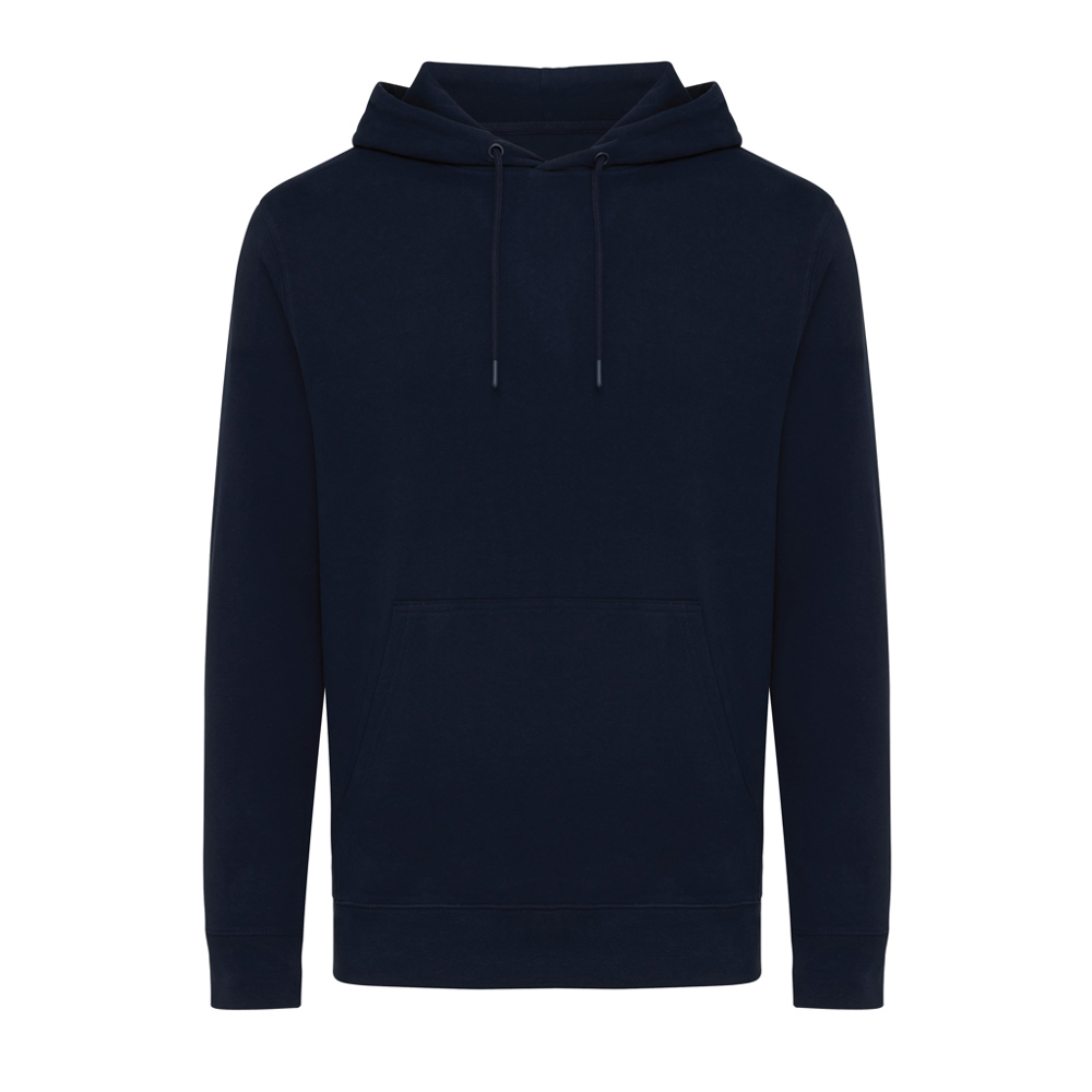 IQONIQ Rila lightweight recycled cotton hoodie - navy (± PMS 19-3923TCX)