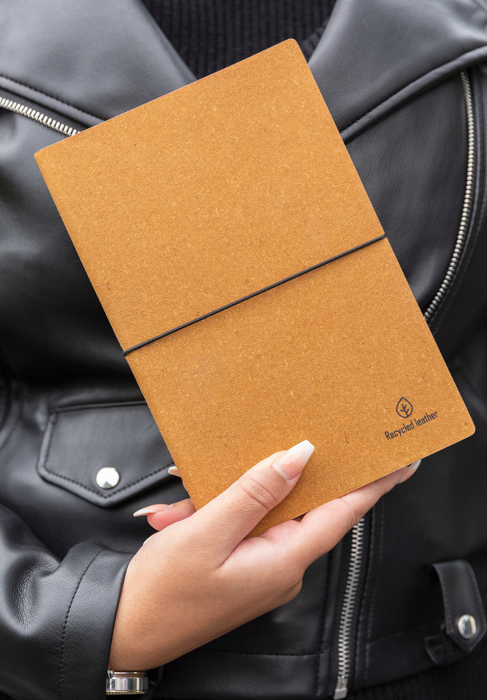 A5 GRS recycled leather notebook