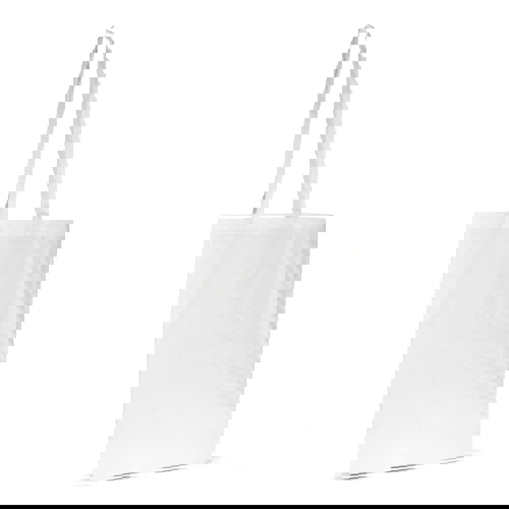 Bag organic cotton colour long 140g/m² 38x42 cm - White