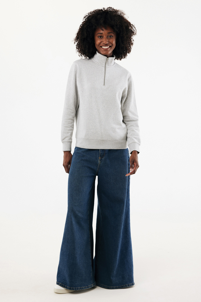 IQONIQ Elgon recycled cotton quarter zip sweater