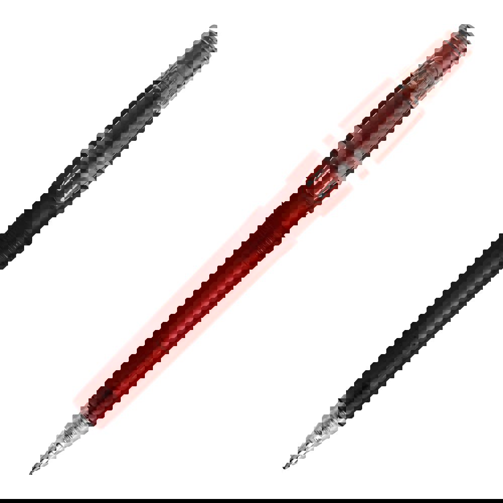 Ball pen Nora Clear transparent - Transparent / Dark Red