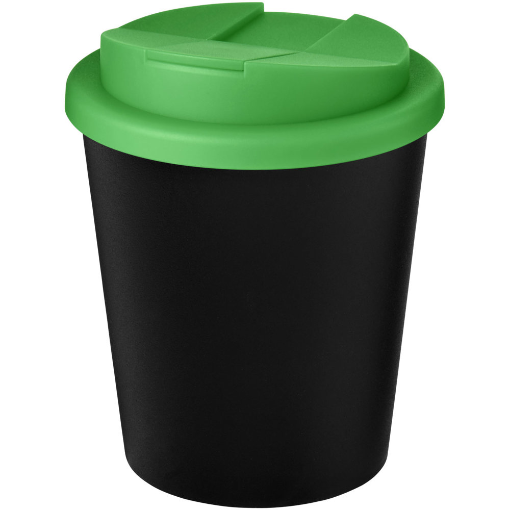 Americano® Espresso Eco 250 ml recycled tumbler with spill-proof lid - Black, Green