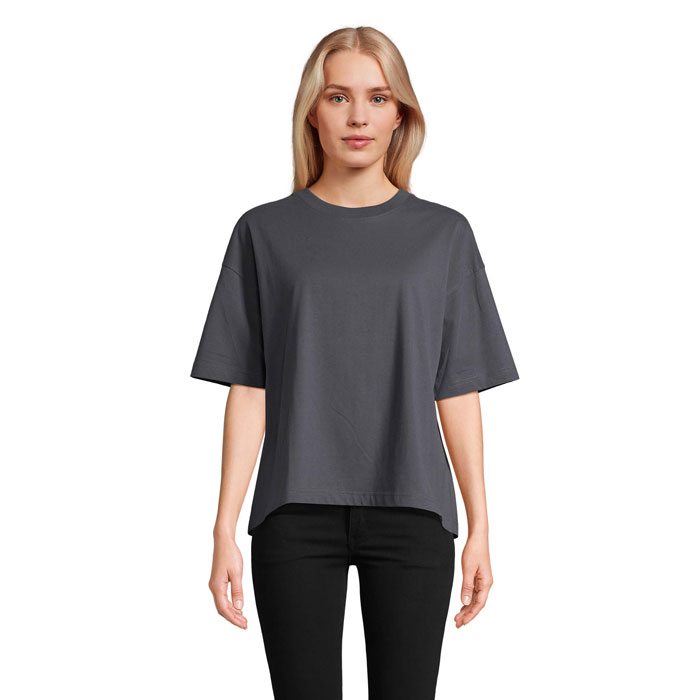 BOXY WOMEN - BOXY WOMEN T-SHIRT OVERSIZE - Mausgrau