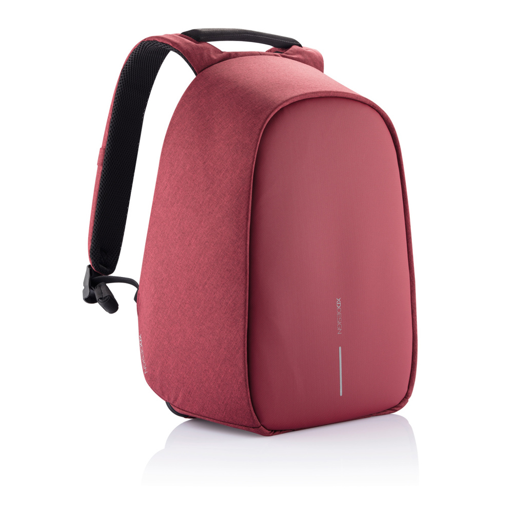Bobby Hero Regular, Anti-theft backpack - red, black (± PMS 209/ ± PMS Black)