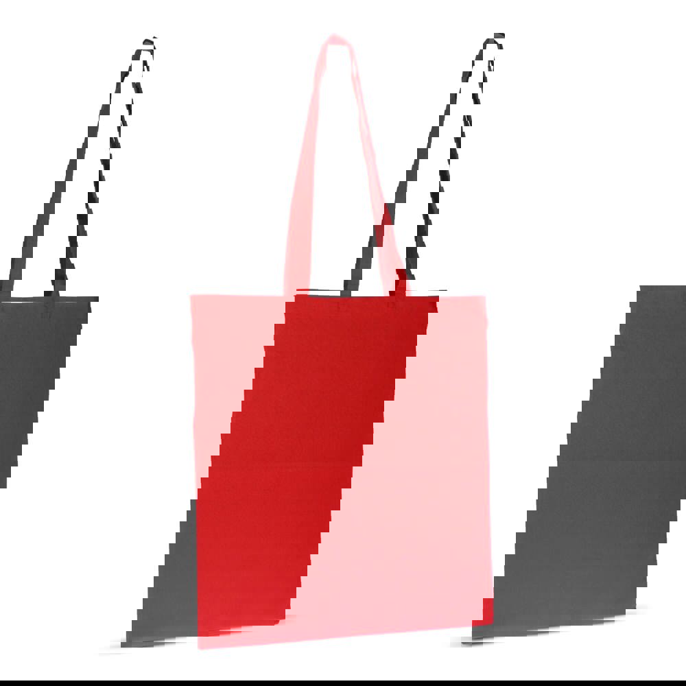 Bag organic cotton colour long 140g/m² 38x42 cm - Red