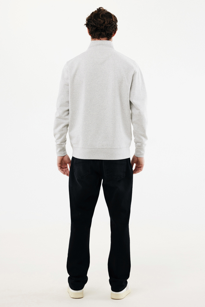 IQONIQ Elgon recycled cotton quarter zip sweater