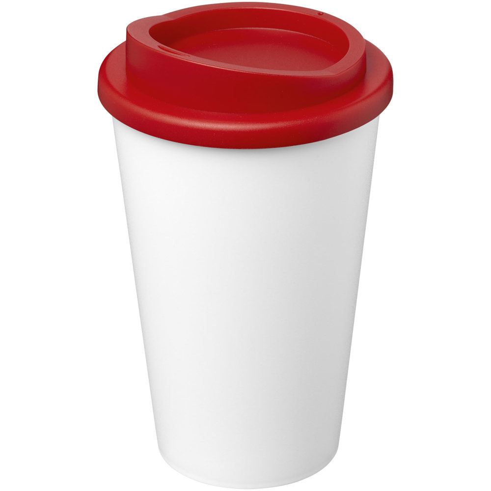 Americano® Eco 350 ml recycled tumbler - White, Red