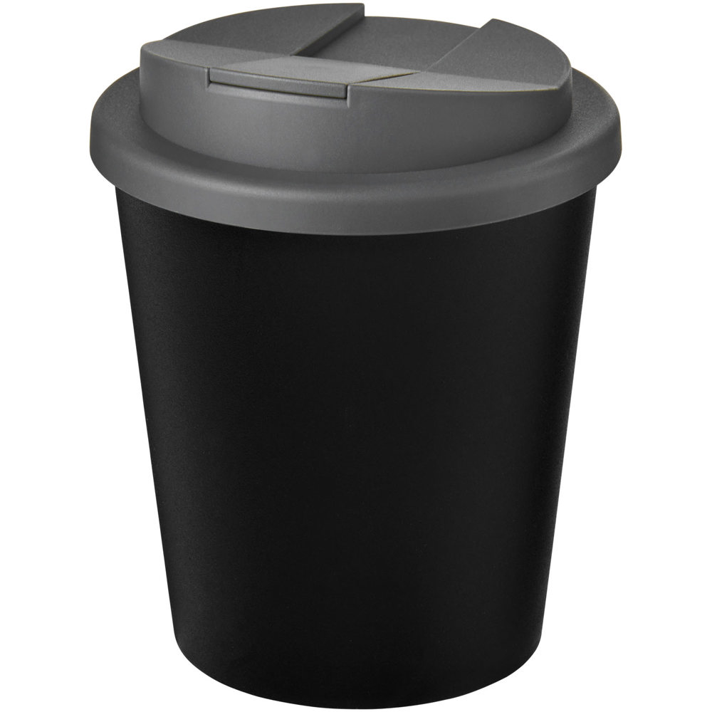 Americano® Espresso Eco 250 ml recycled tumbler with spill-proof lid - Black, Grey