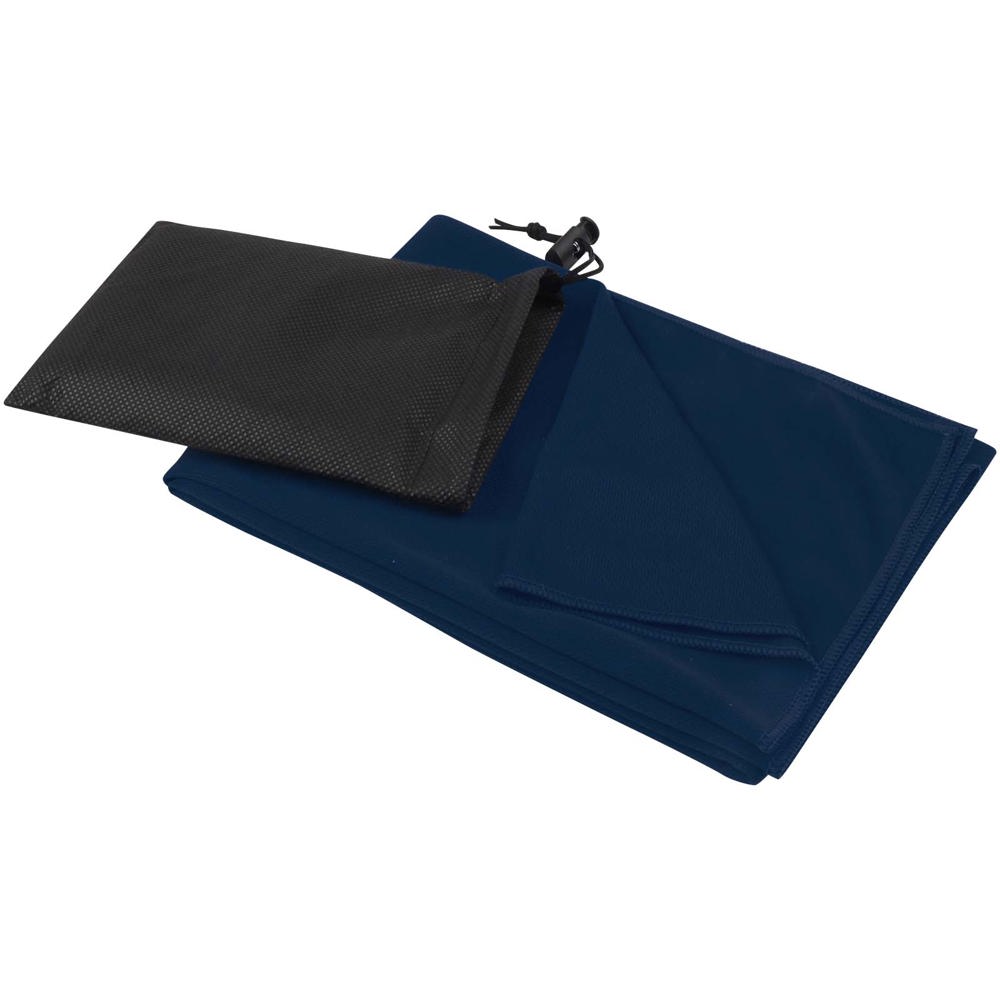 Lucas RPET sport towel 50x100 cm - Navy Blue