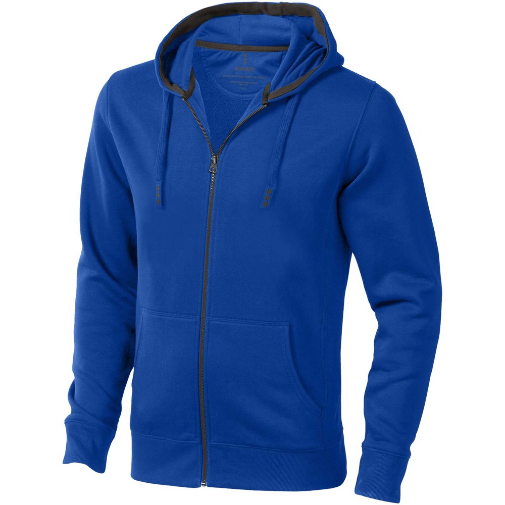 Arora 300 g/m² unisex hoodie met ritssluiting - Blauw