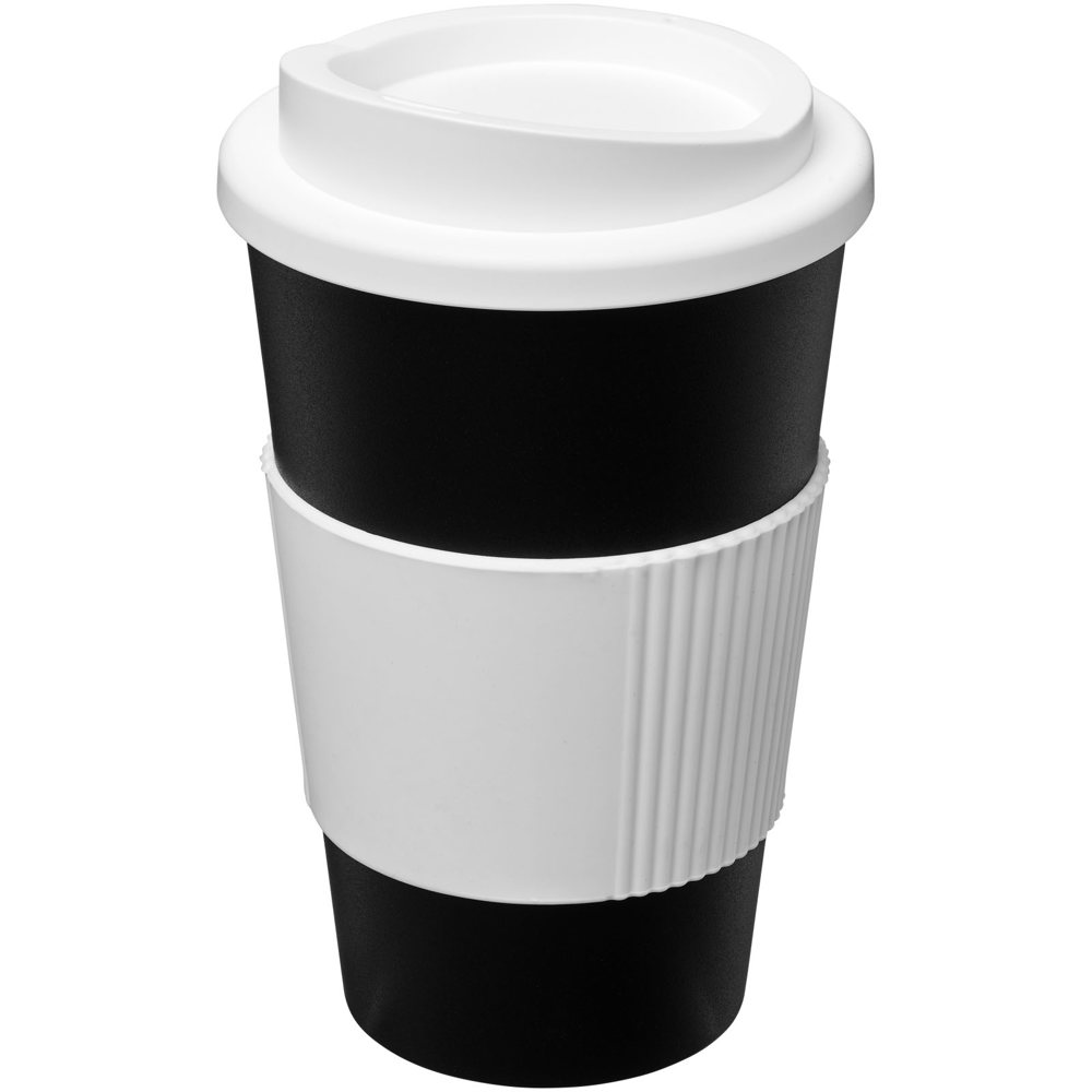 Americano® 350 ml insulated tumbler with grip - Black, White