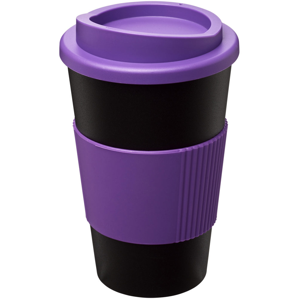 Americano® 350 ml insulated tumbler with grip - Black, Purple