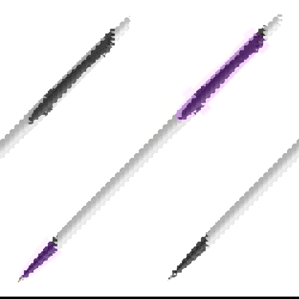Ball pen Olly hardcolour - White / Lilac