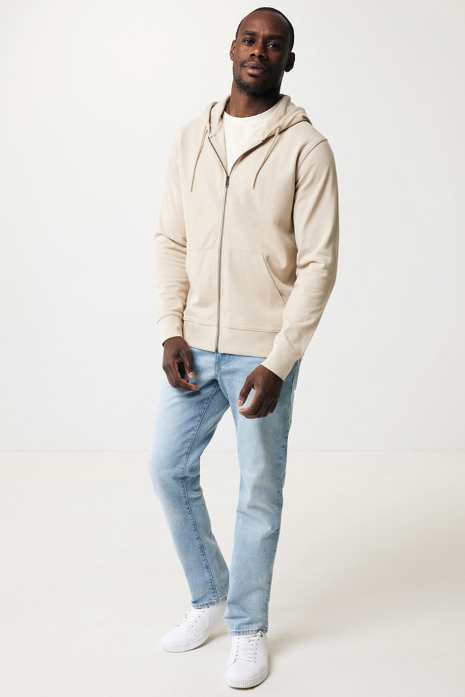 IQONIQ Abisko recycled cotton zip through hoodie