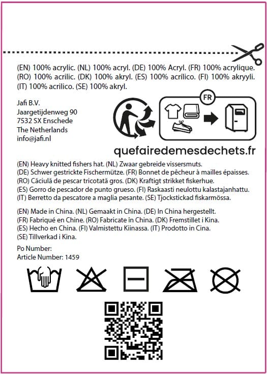 Coarsely knitted fisher hat