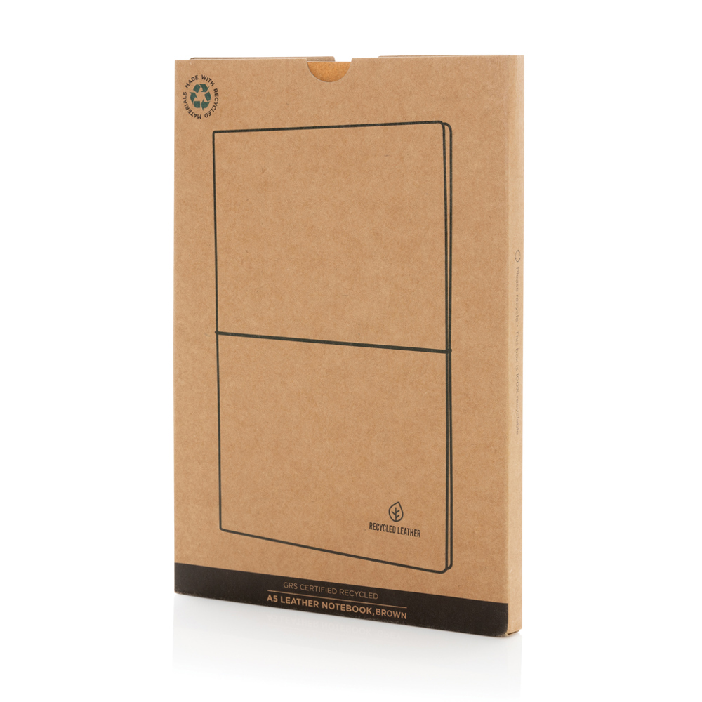A5 GRS recycled leather notebook