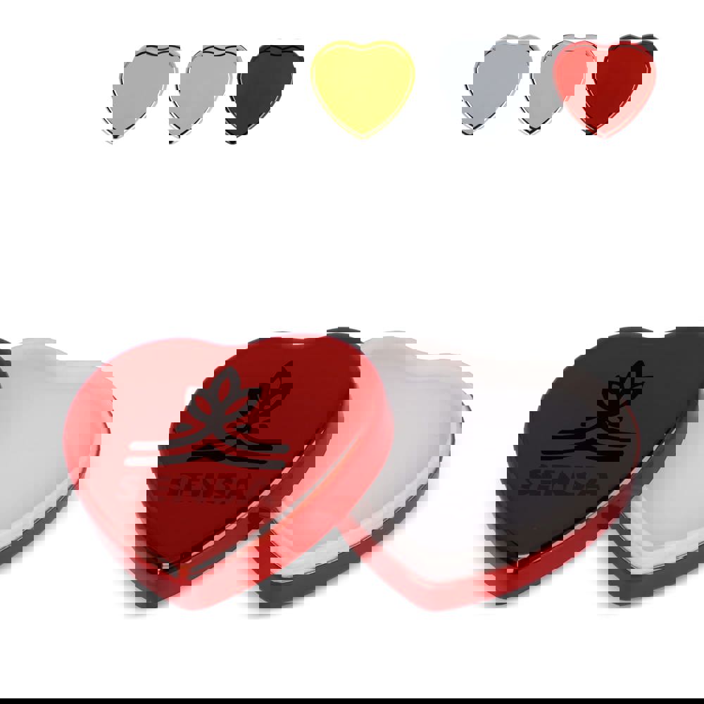 Flat metallic Heart shape lipbalm